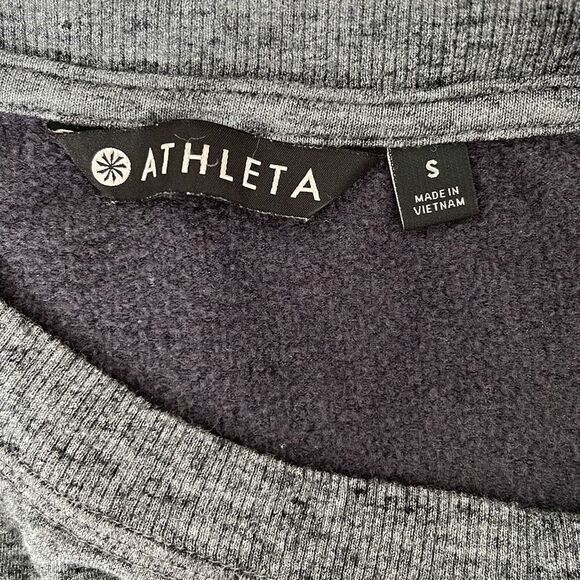 Athleta Womens Active Sweatshirt Top Long Sleeve Stretch Thumbhole Gray Small - Picture 4 of 7